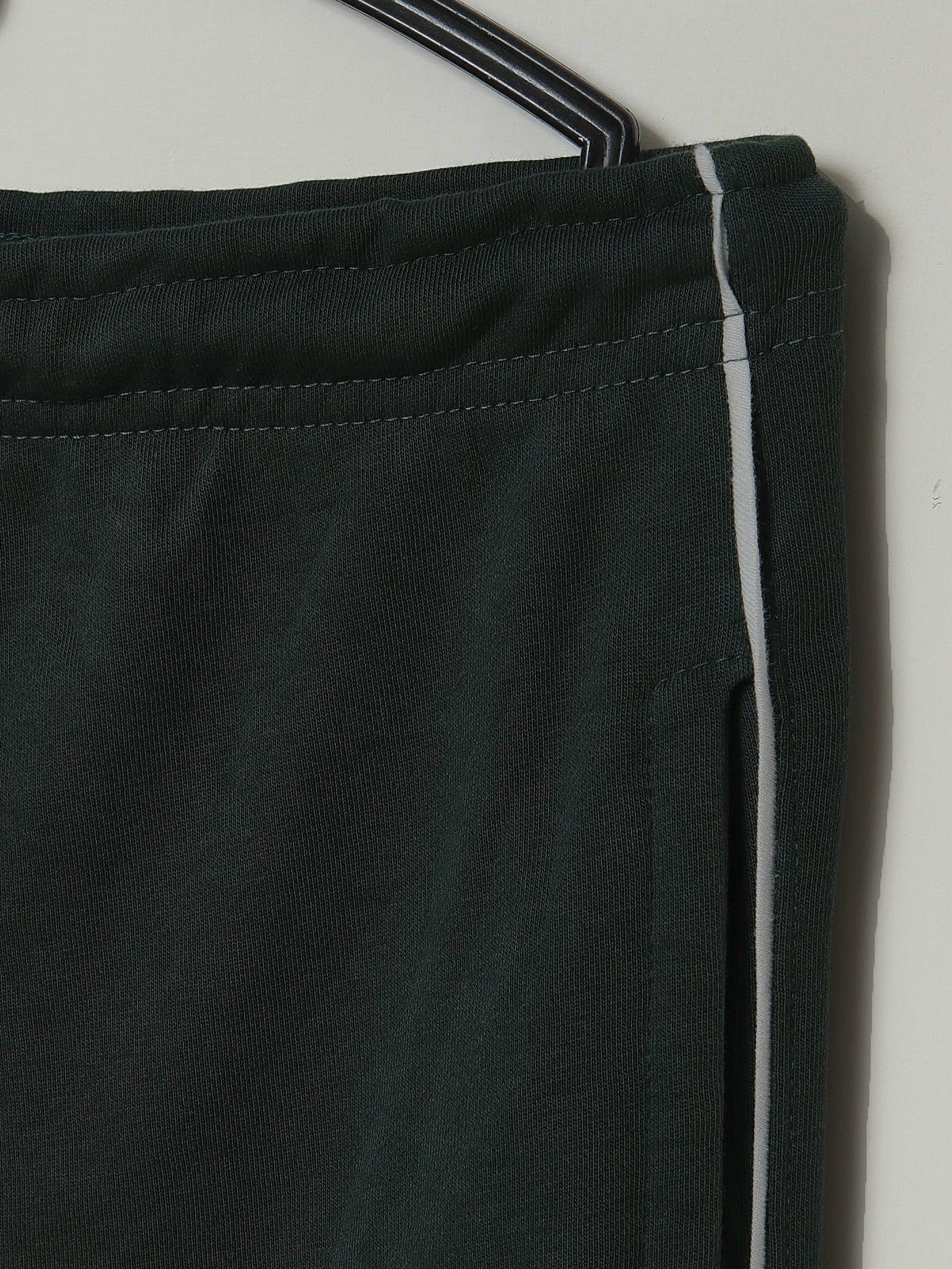 TR328-P- LCSTE 100% COTTON TERRY PIPING TROUSER "DARK GREEN"