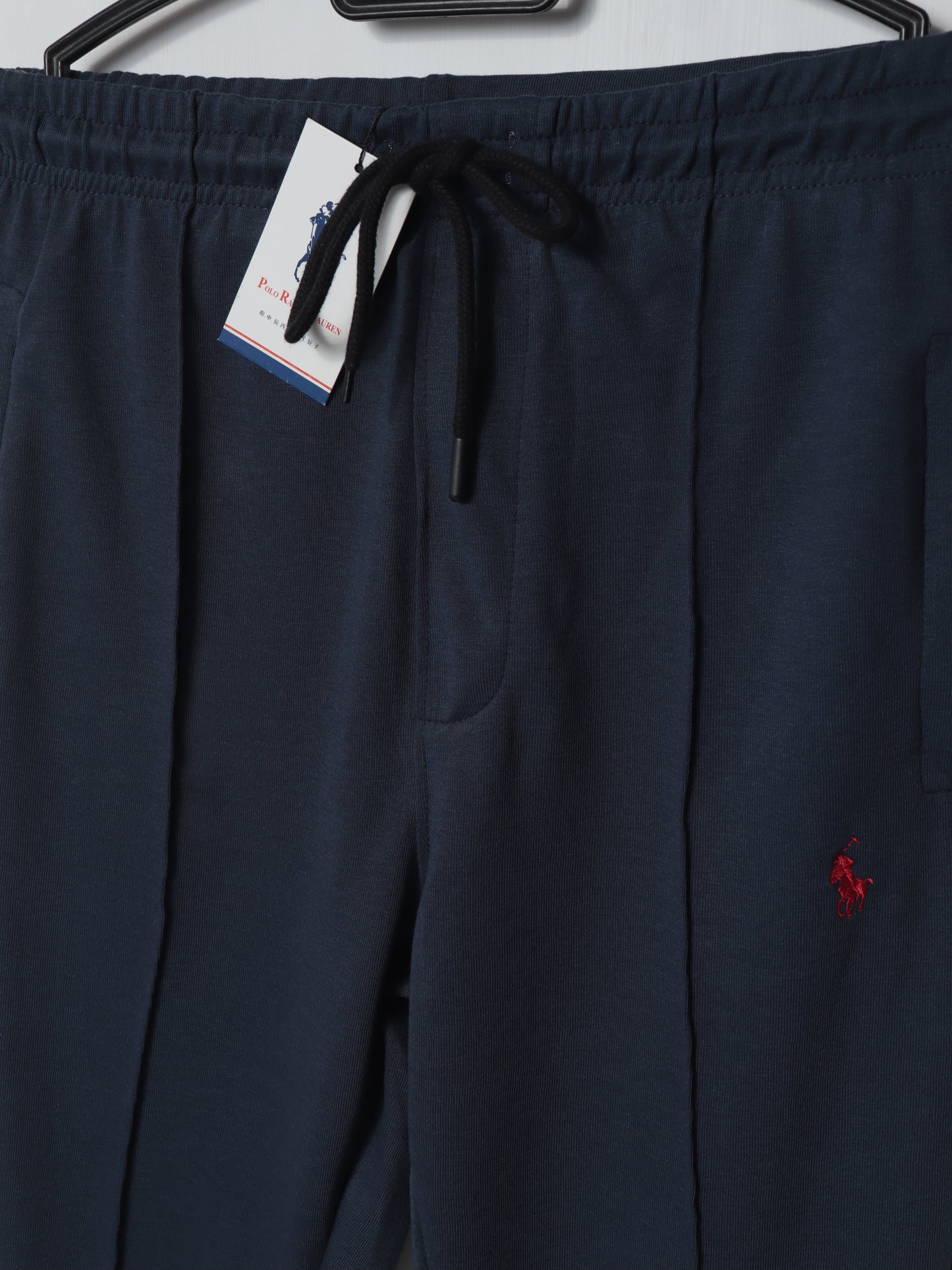 TR329.4- PRLN STRIPE PC COTTON INTERLOCK TROUSER "NAVY"