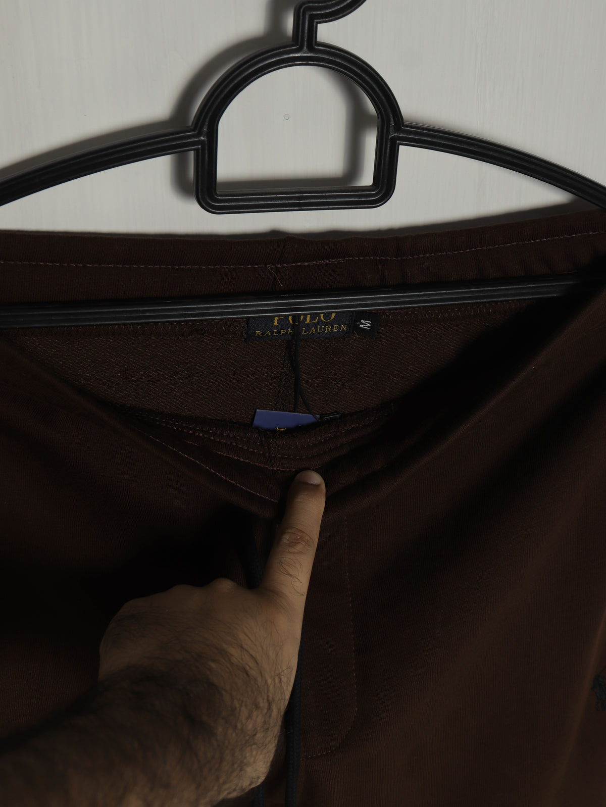 TR329-B- PRLN COTTON TERRY BACK POCKET TROUSER "DARK BROWN"