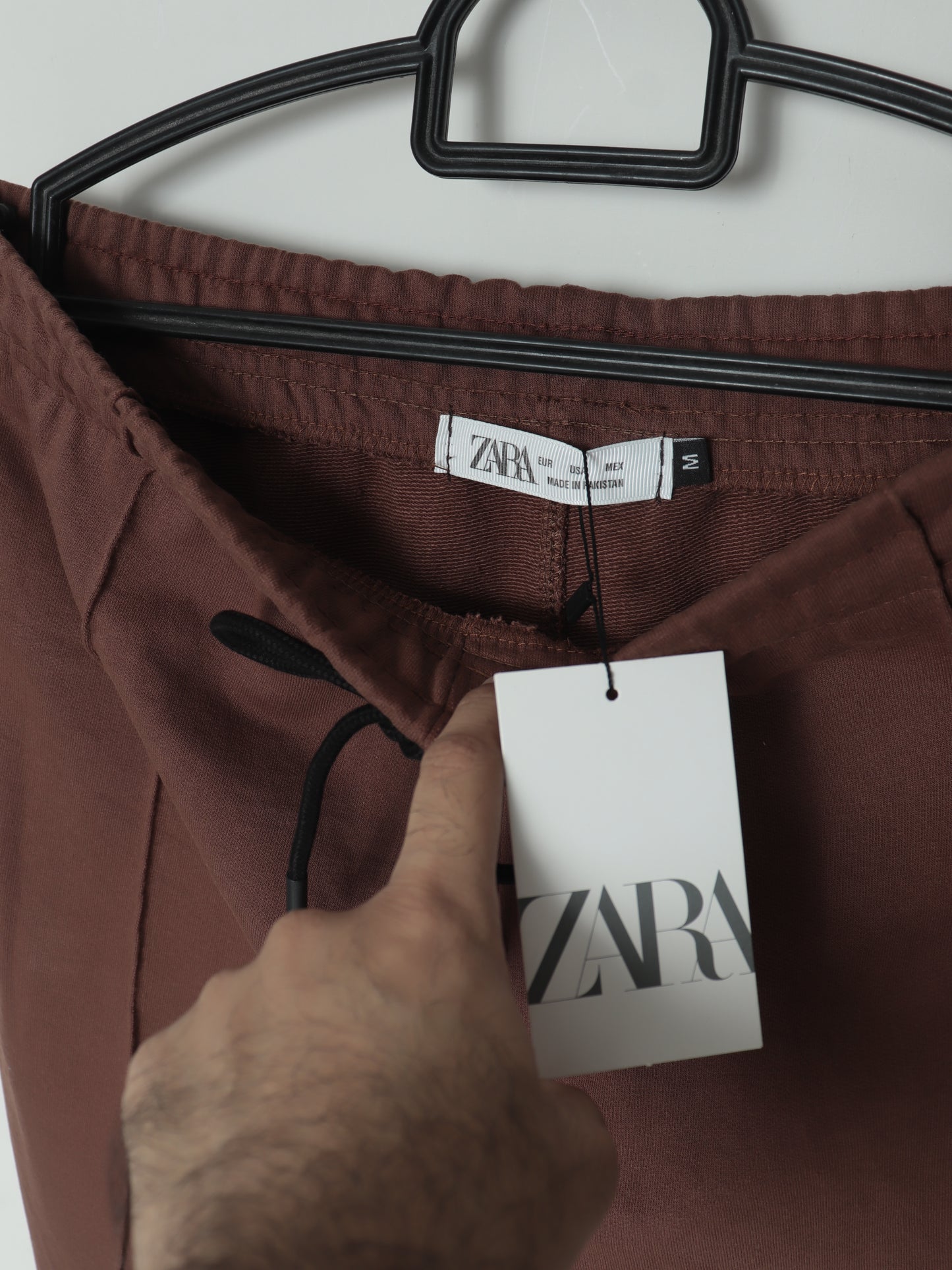 TR339- ZRA FRONT STRIPE 3 POCKET COTTON TROUSER "BROWN"