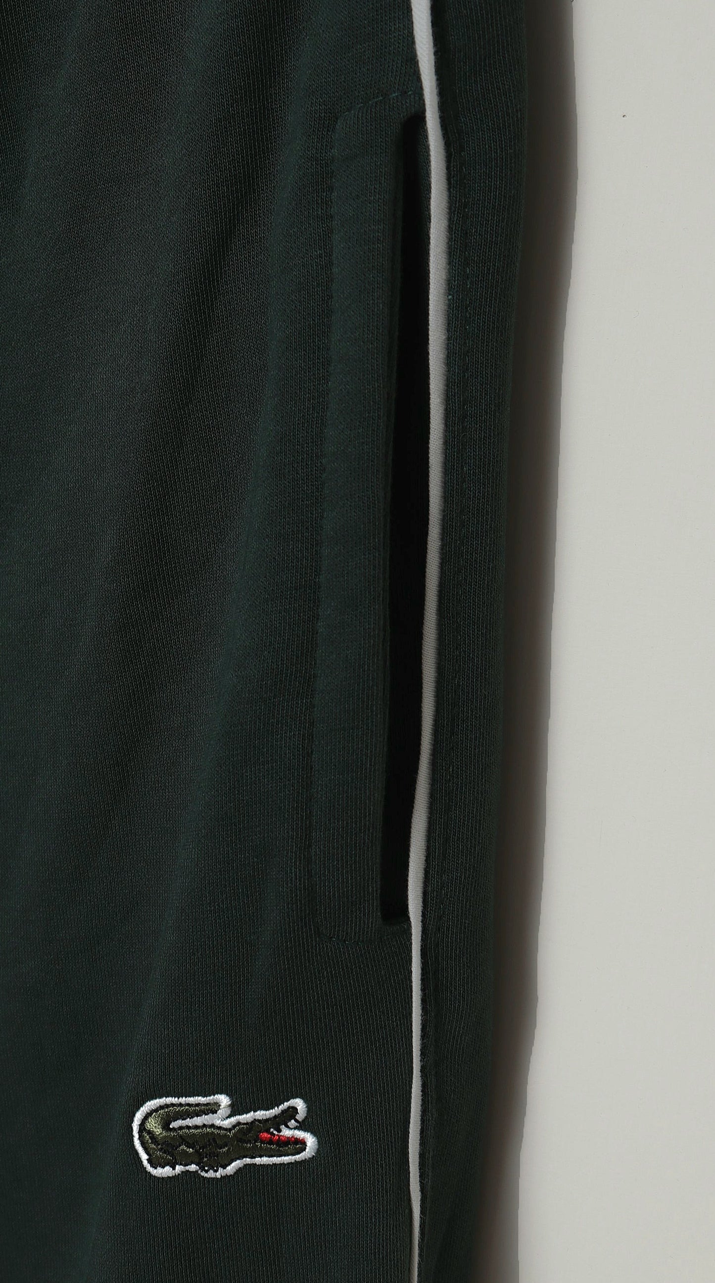 TR328-P- LCSTE 100% COTTON TERRY PIPING TROUSER "DARK GREEN"