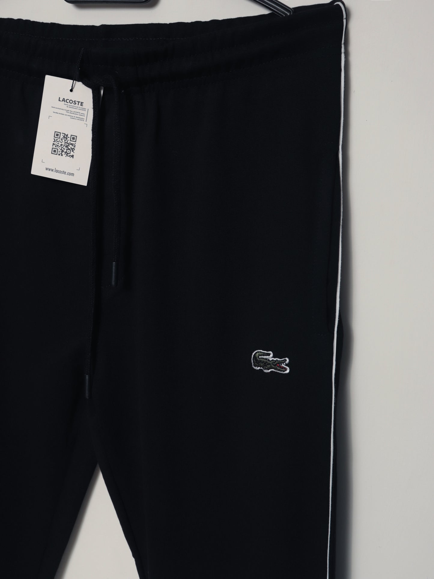 TR328-P- LCSTE 100% COTTON TERRY PIPING TROUSER "BLACK"