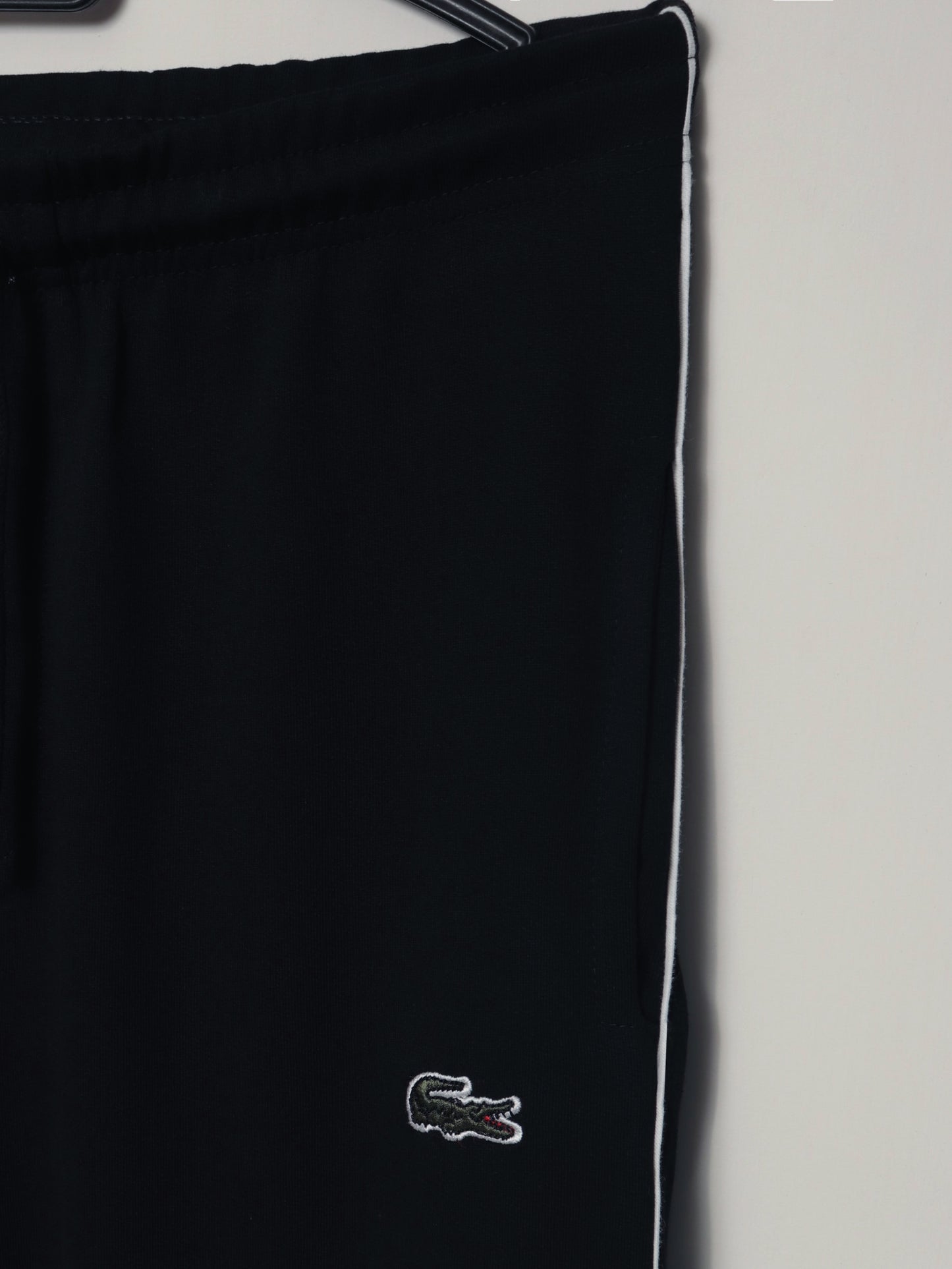 TR328-P- LCSTE 100% COTTON TERRY PIPING TROUSER "BLACK"