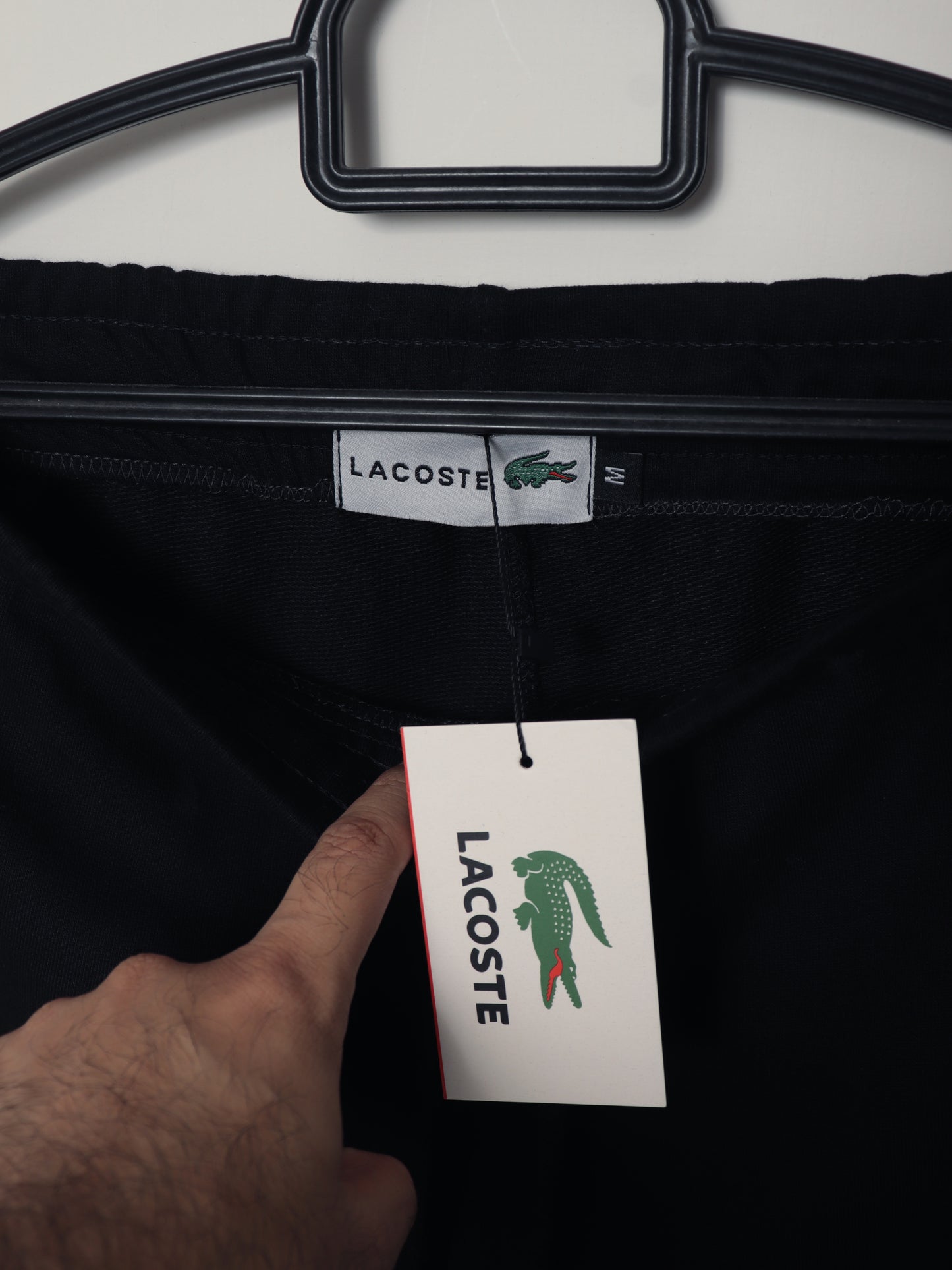 TR328-P- LCSTE 100% COTTON TERRY PIPING TROUSER "BLACK"