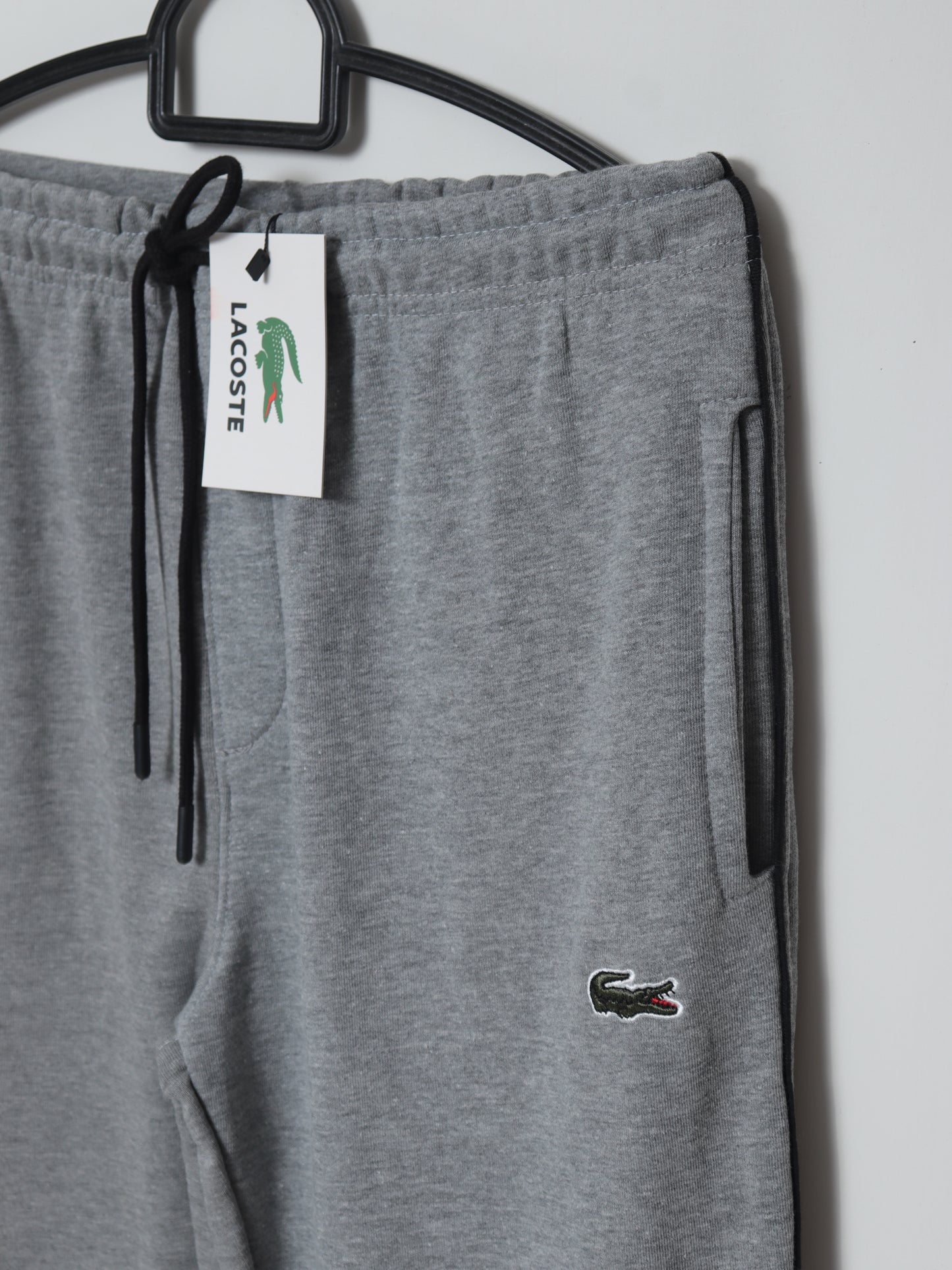 TR328-P- LCSTE 100% COTTON TERRY PIPING TROUSER "MID GREY"