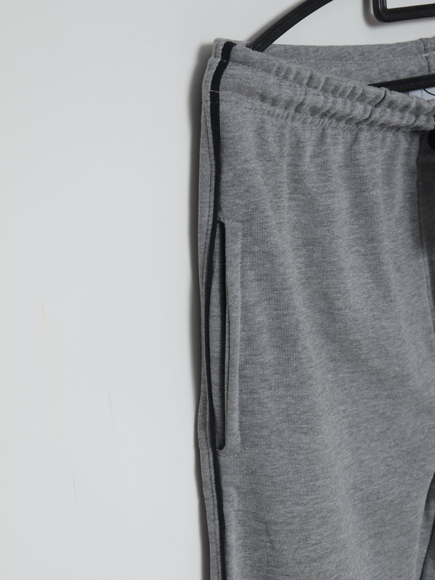 TR328-P- LCSTE 100% COTTON TERRY PIPING TROUSER "MID GREY"