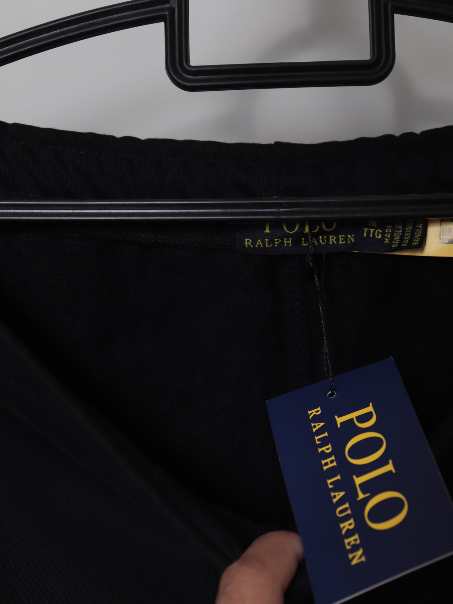 TR329-B- PRLN COTTON TERRY BACK POCKET TROUSER"BLACK"
