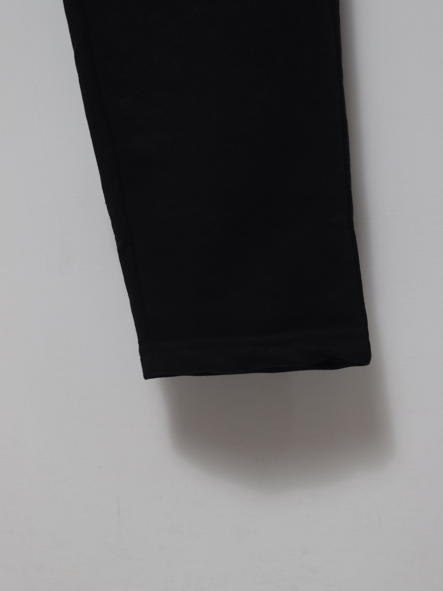 TR329-B- PRLN COTTON TERRY BACK POCKET TROUSER"BLACK"