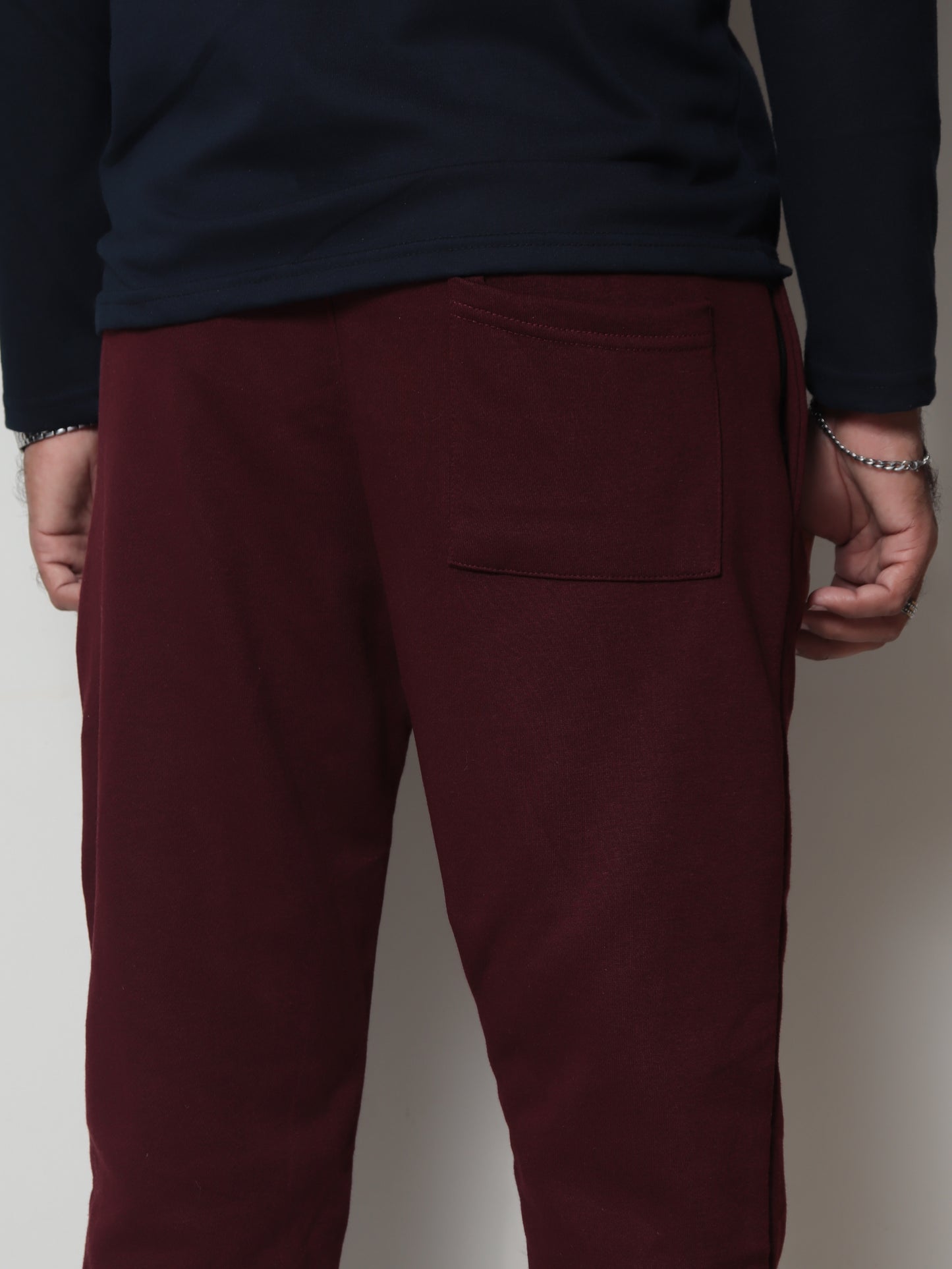 TR329- PRLN PURE COTTON 3 POCKET TROUSER "MAROON"