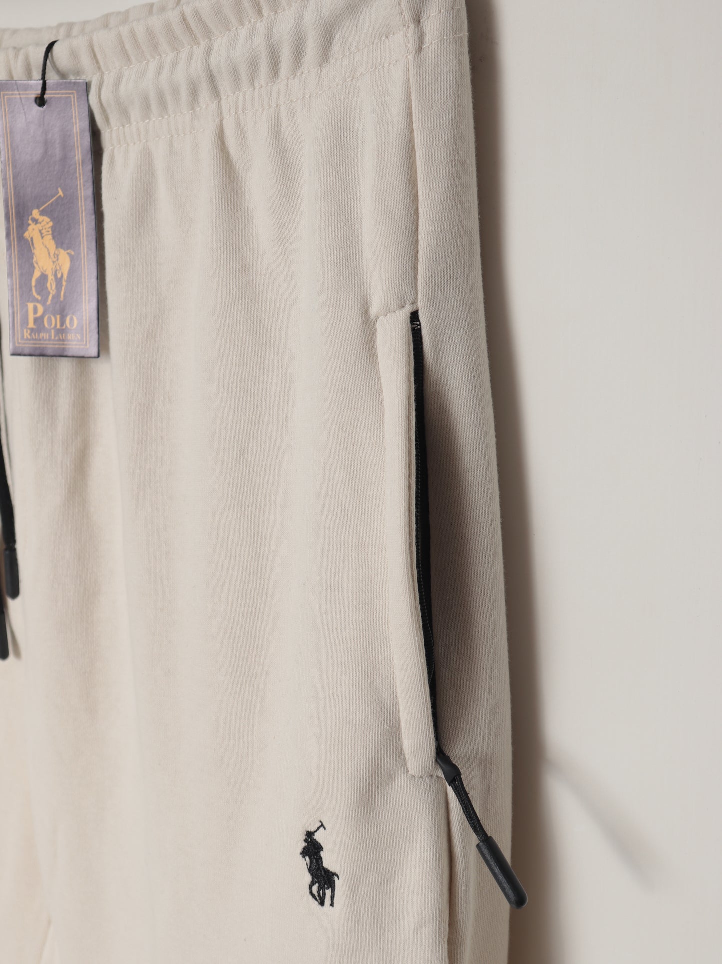 TR329-B- PRLN COTTON TERRY BACK POCKET TROUSER "VANILLA WHITE"