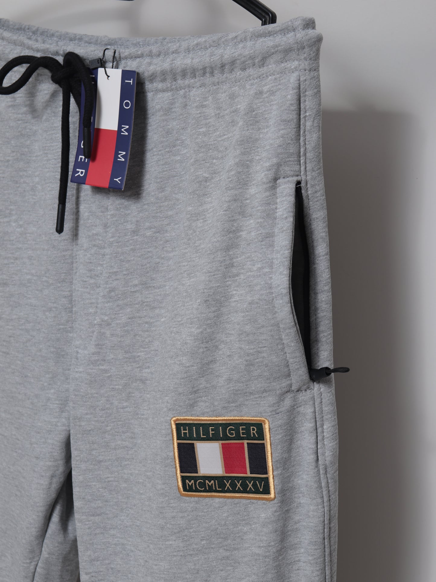 TR330- HLFGR PURE COTTON BACK POCKET TROUSER "HEATHER GREY"