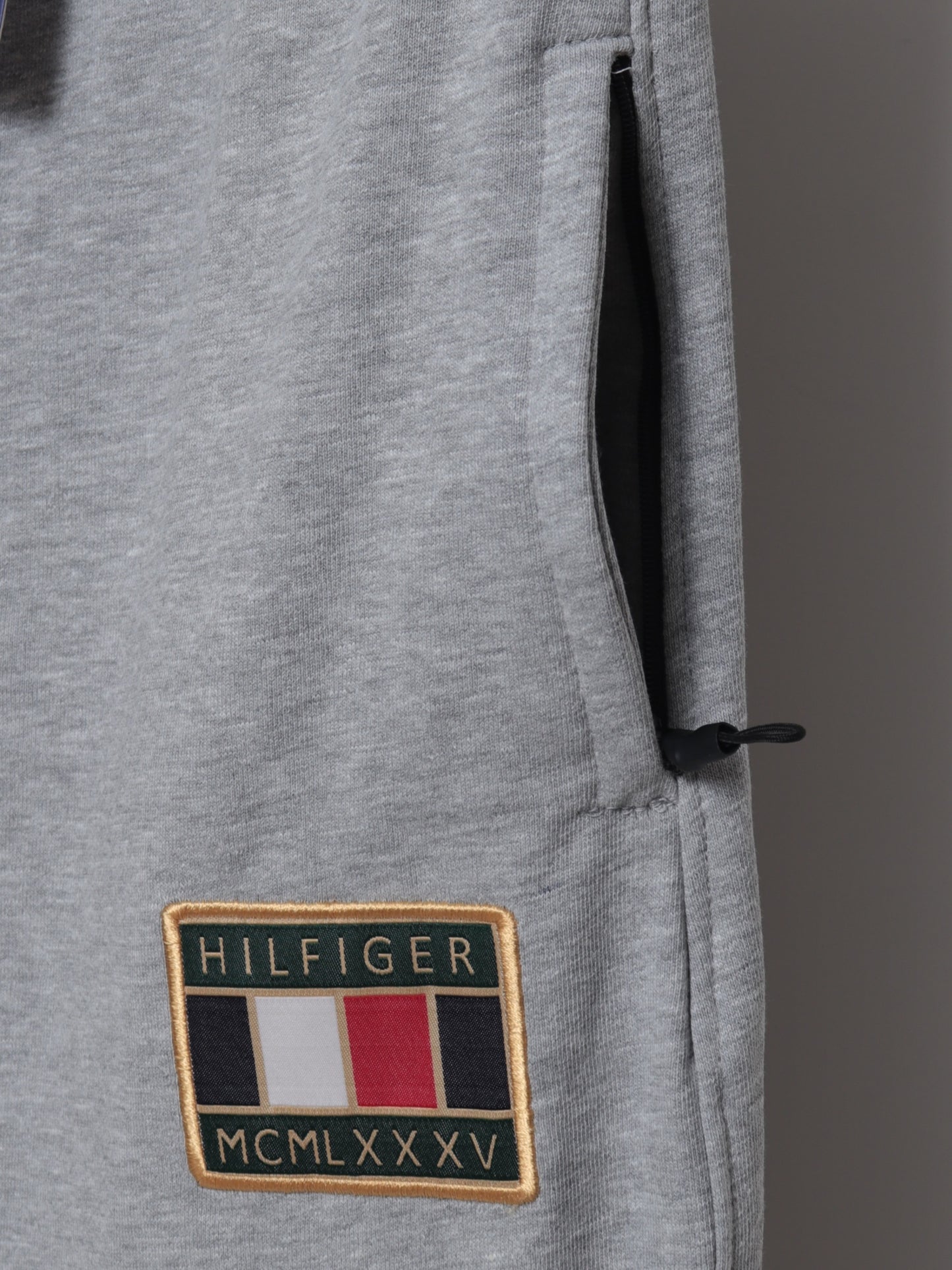 TR330- HLFGR PURE COTTON BACK POCKET TROUSER "HEATHER GREY"