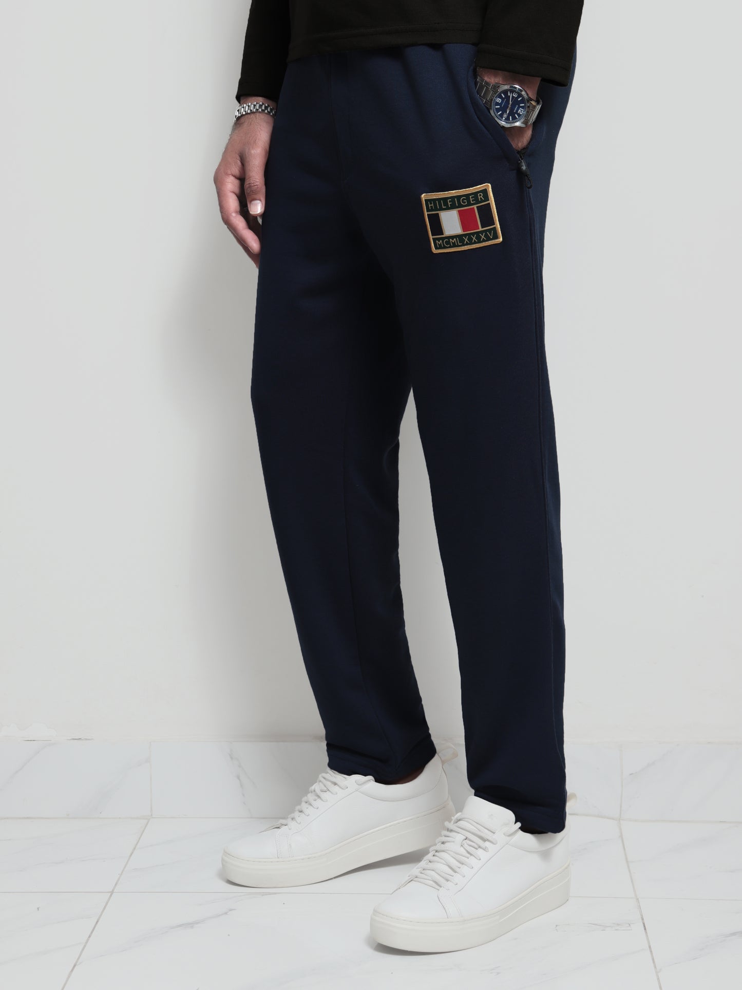 TR330- HLFGR 100% COTTON TERRY PREMIUM TROUSER "NAVY"