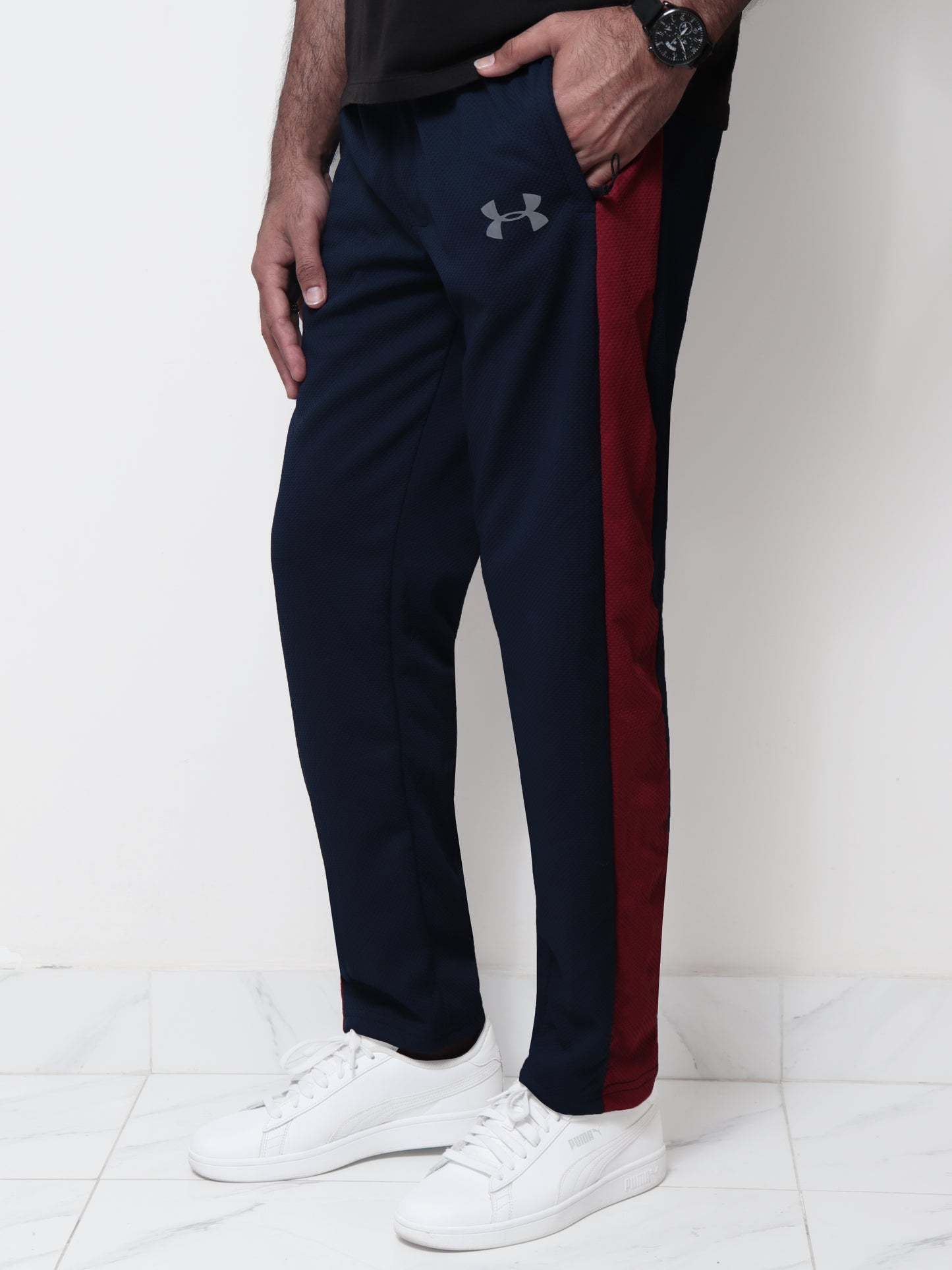 TR333- UA POPCORN PREMIUM DRI FIT PANEL TROUSER "NAVY"