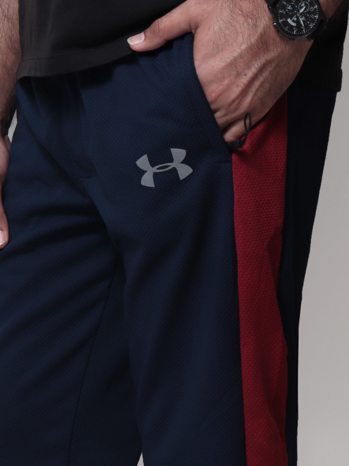 TR333- UA POPCORN PREMIUM DRI FIT PANEL TROUSER "NAVY"