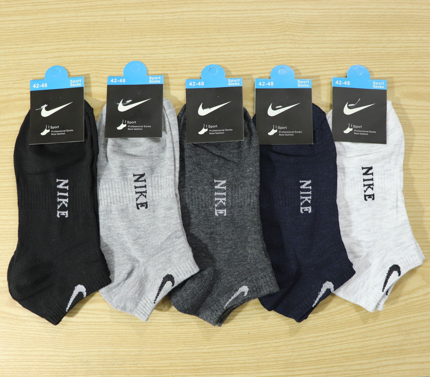 SKS026-NKE PACK OF 5 ANKLE SOCKS