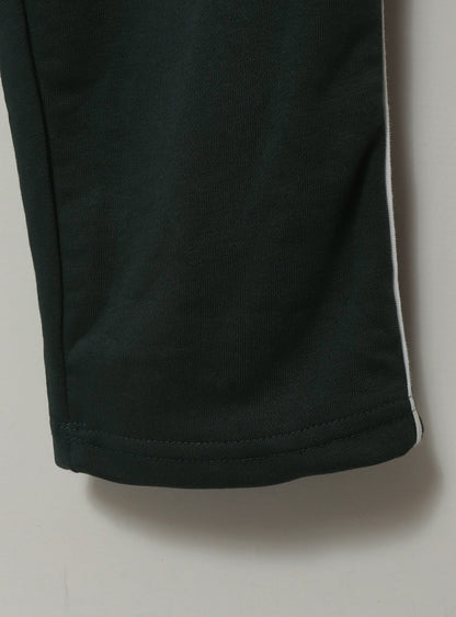 TR328-P- LCSTE 100% COTTON TERRY PIPING TROUSER "DARK GREEN"