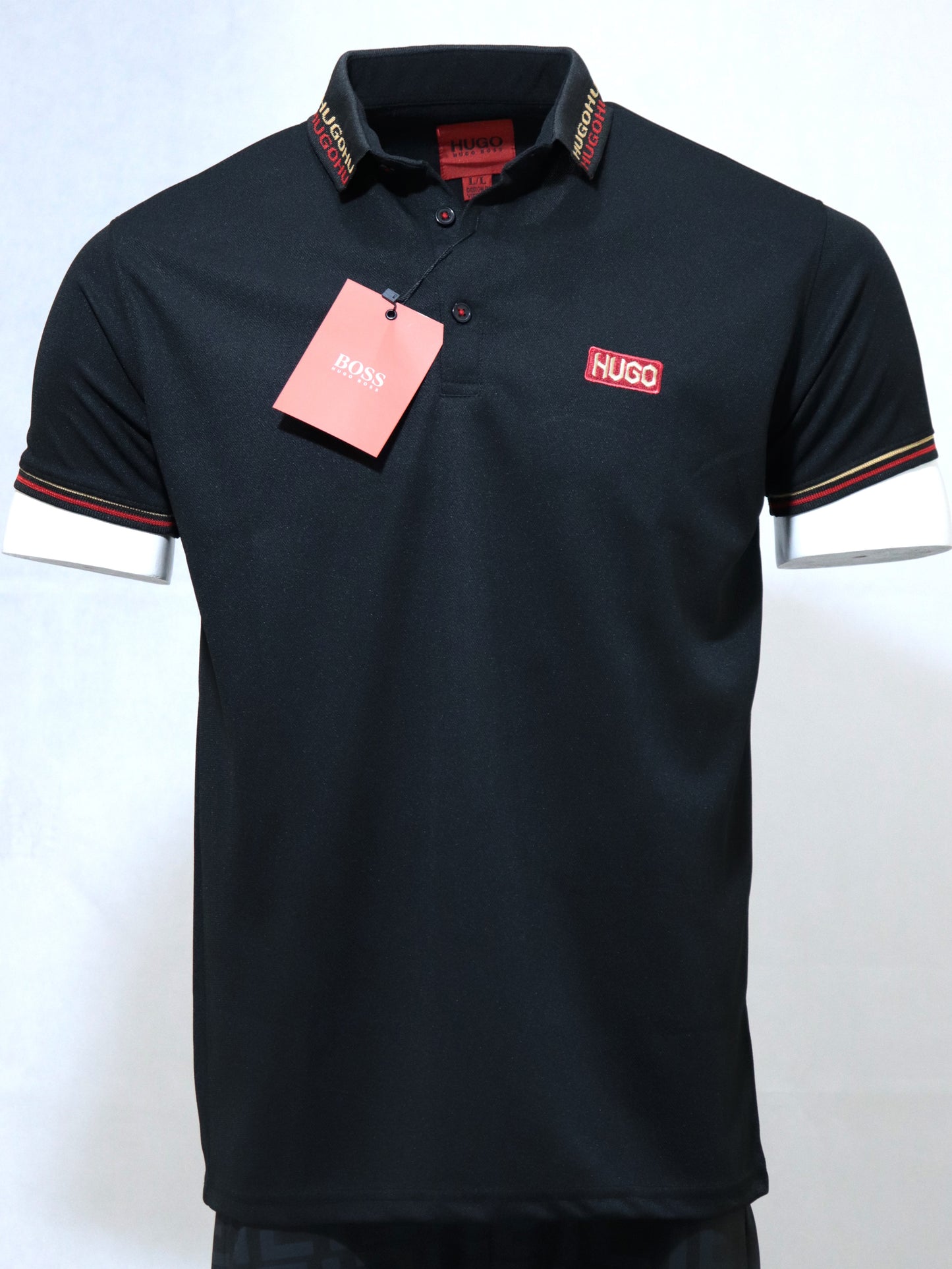 BL-PL.201- HGOBSS PREMIUM DRI FIT POLO "BLACK"