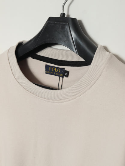 SS402- PRLN PURE COTTON DROP SHOULDER SWEATSHIRT "IVORY CREAM"