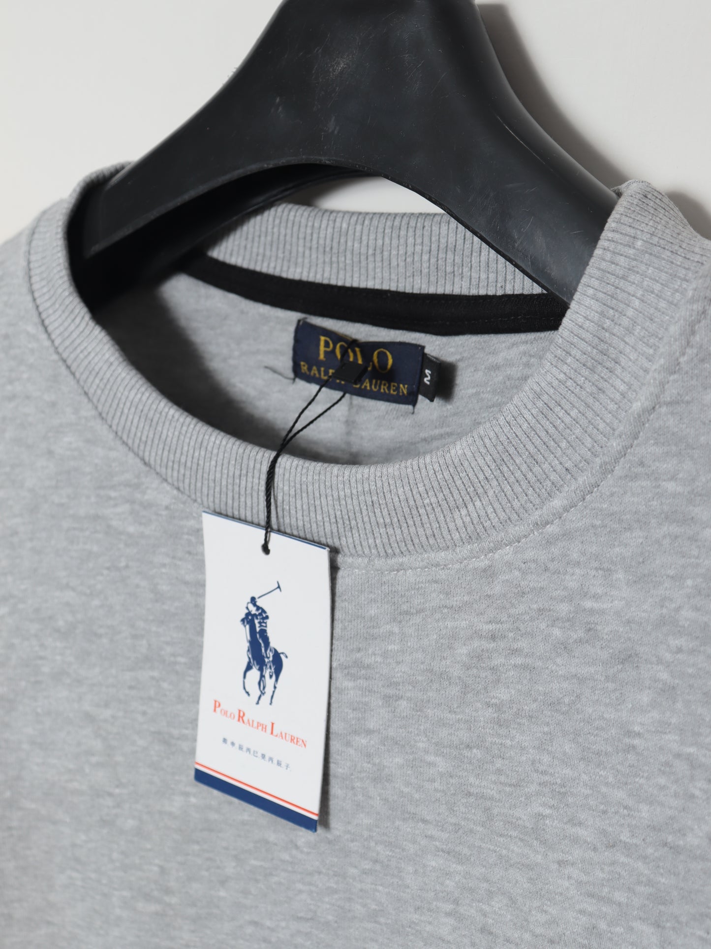 SS402- PRLN PURE COTTON DROP SHOULDER SWEATSHIRT "HEATHER GREY"