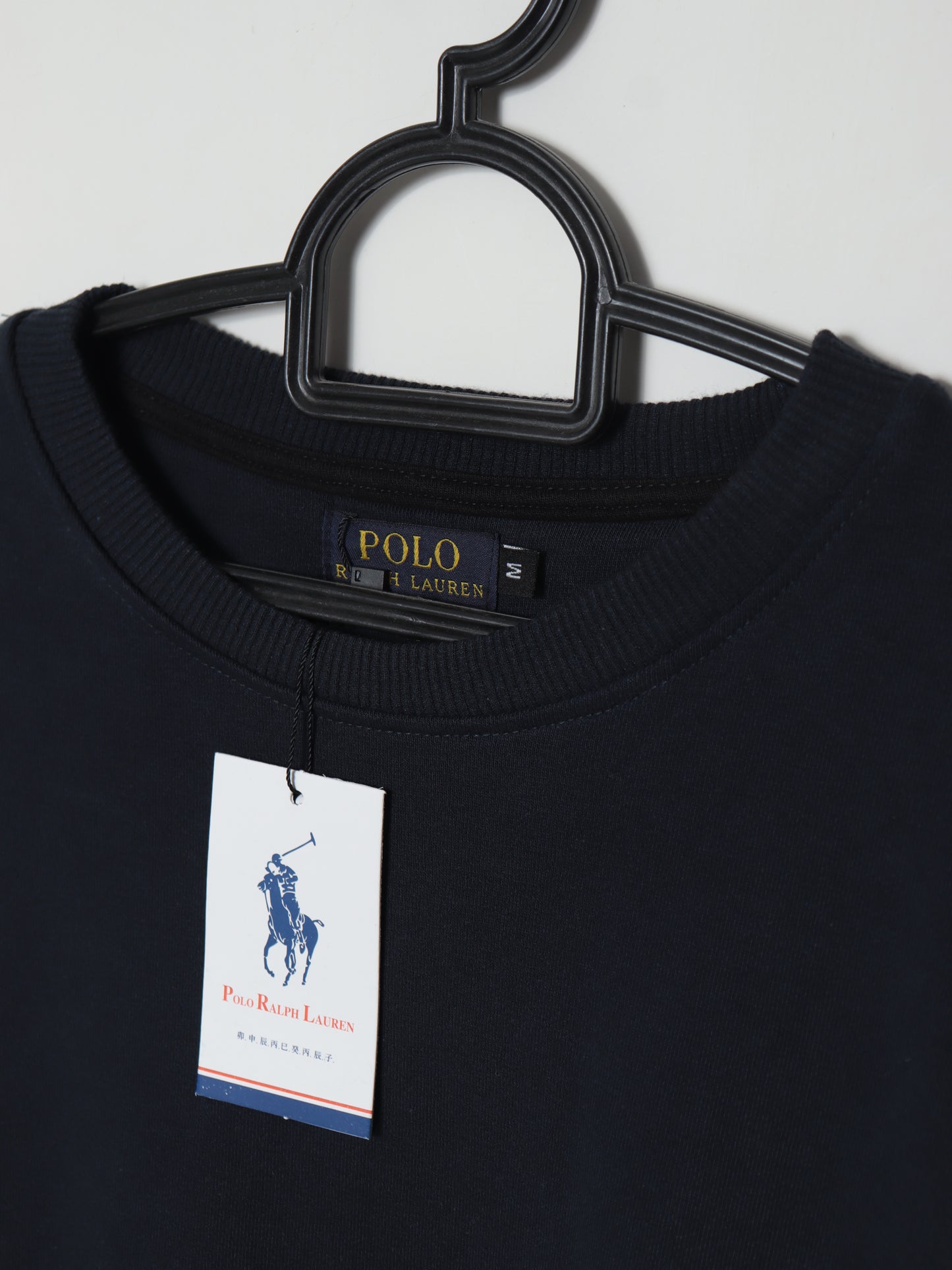 SS402- PRLN PURE COTTON DROP SHOULDER SWEATSHIRT "NAVY"