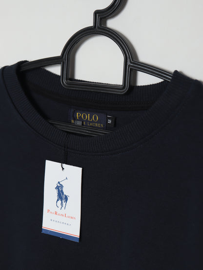 SS402- PRLN PURE COTTON DROP SHOULDER SWEATSHIRT "NAVY"