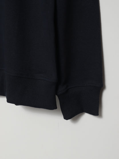 SS402- PRLN PURE COTTON DROP SHOULDER SWEATSHIRT "NAVY"