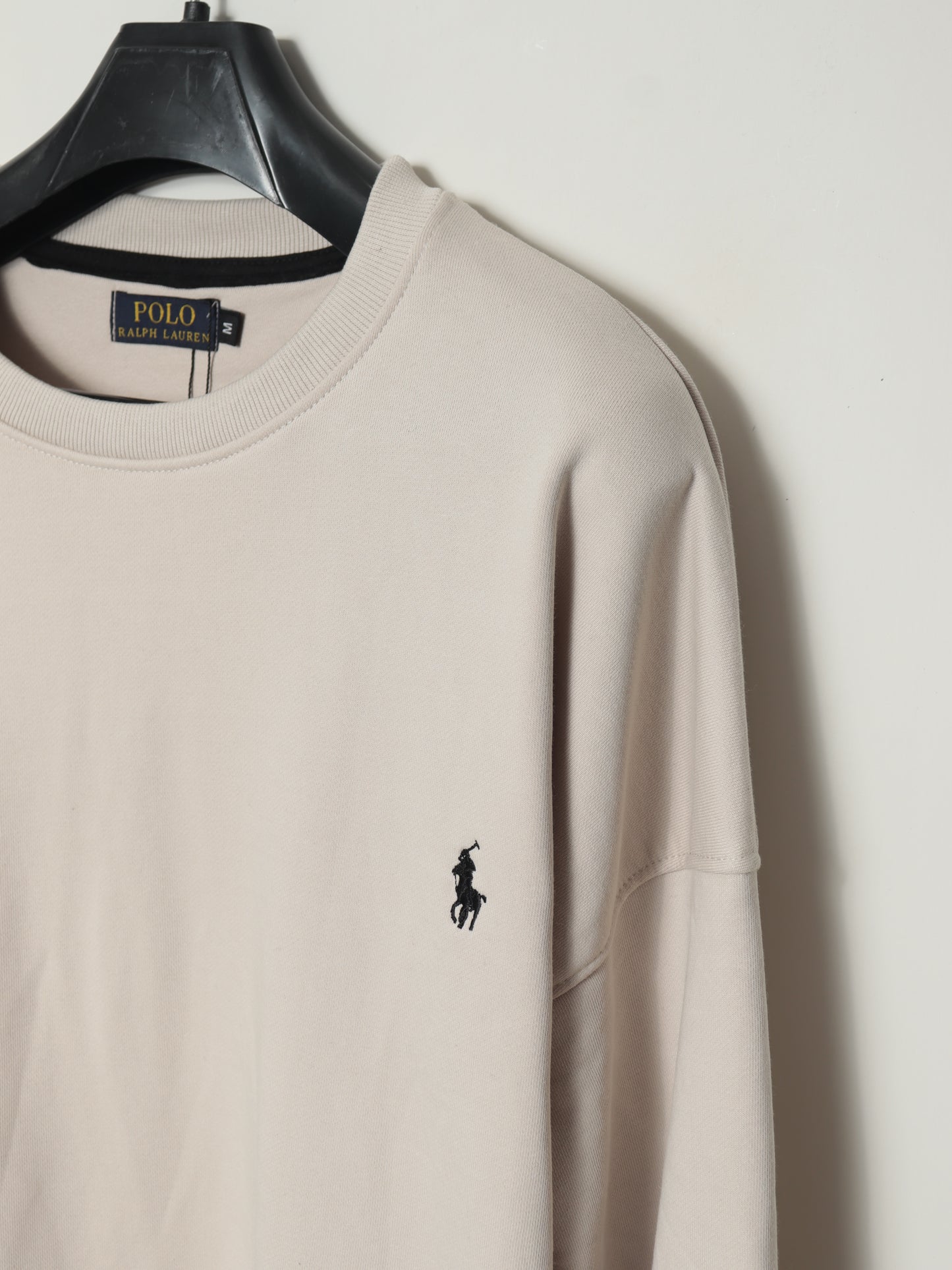 SS402- PRLN PURE COTTON DROP SHOULDER SWEATSHIRT "IVORY CREAM"