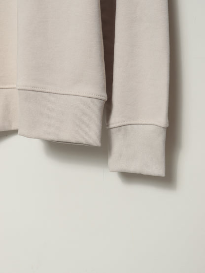 SS402- PRLN PURE COTTON DROP SHOULDER SWEATSHIRT "IVORY CREAM"