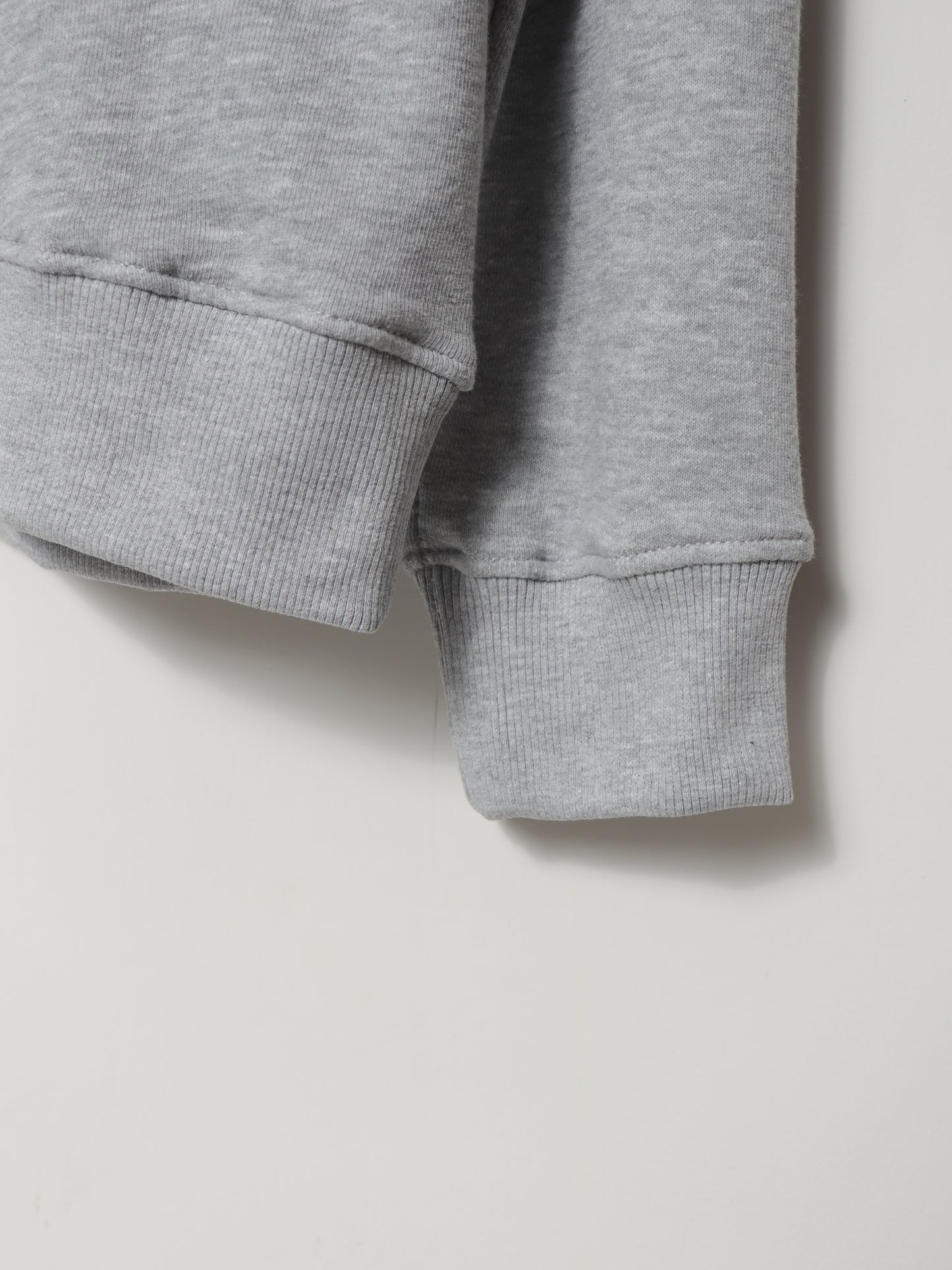 SS402- PRLN PURE COTTON DROP SHOULDER SWEATSHIRT "HEATHER GREY"