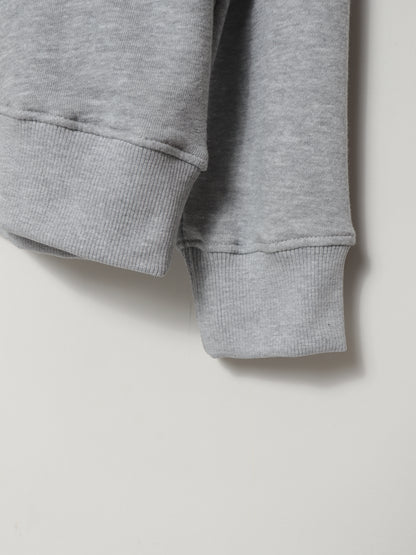 SS402- PRLN PURE COTTON DROP SHOULDER SWEATSHIRT "HEATHER GREY"