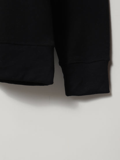 SS402- PRLN PURE COTTON DROP SHOULDER SWEATSHIRT "BLACK"