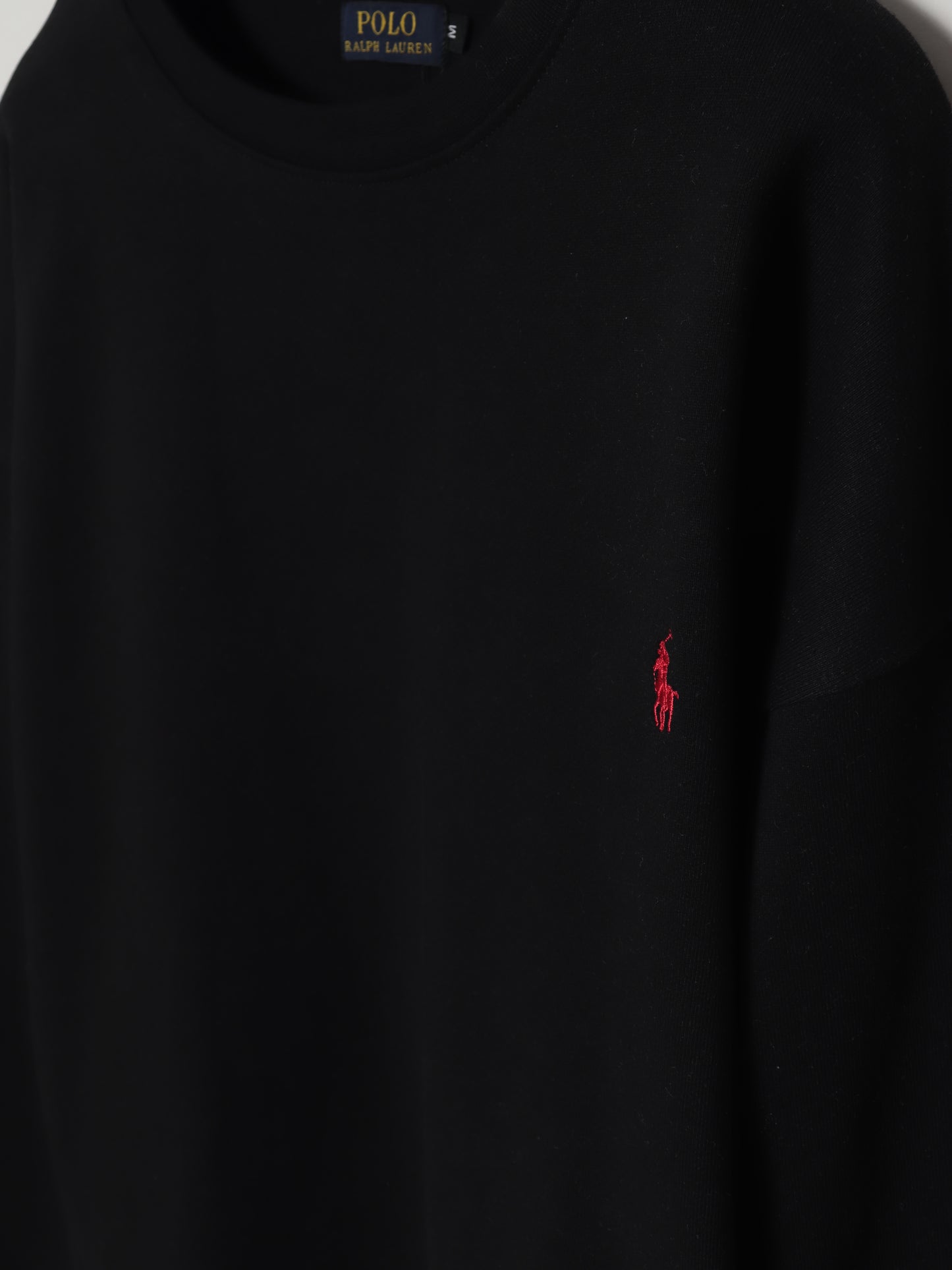 SS402- PRLN PURE COTTON DROP SHOULDER SWEATSHIRT "BLACK"