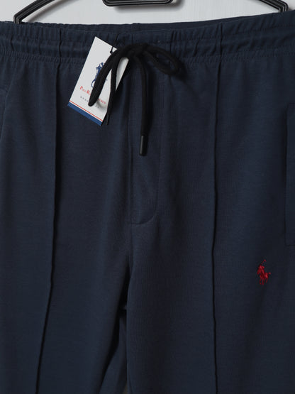TR329.4- PRLN STRIPE PC COTTON INTERLOCK TROUSER "NAVY"