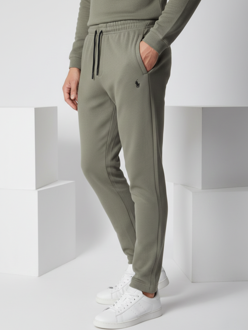 TR329- PRLN COTTON TERRY BACK POCKET TROUSER "OLIVE"