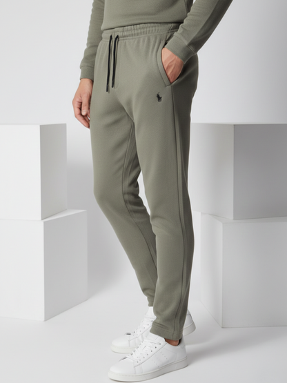 TR329- PRLN COTTON TERRY BACK POCKET TROUSER "OLIVE"