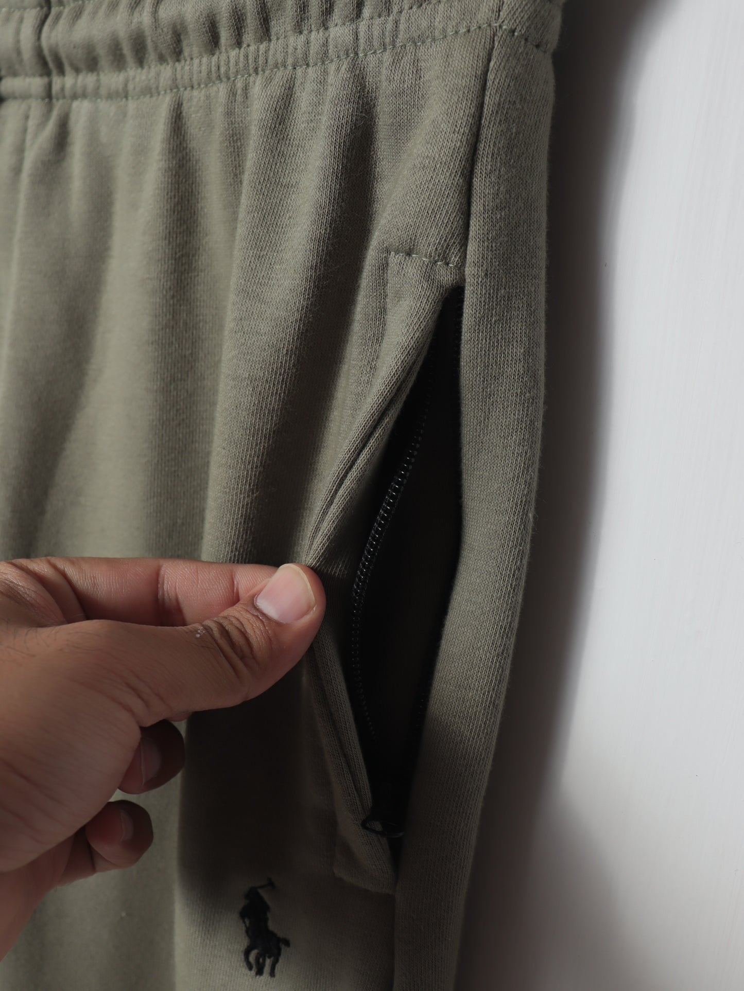 TR329- PRLN COTTON TERRY BACK POCKET TROUSER "OLIVE"