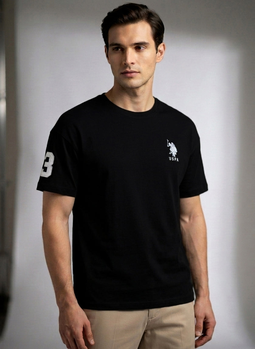 CTS5- U.S.P RELAX FIT PREMIUM COTTON T SHIRT "BLACK"