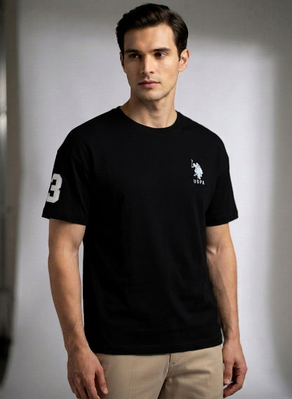 CTS5- U.S.P RELAX FIT PREMIUM COTTON T SHIRT "BLACK"