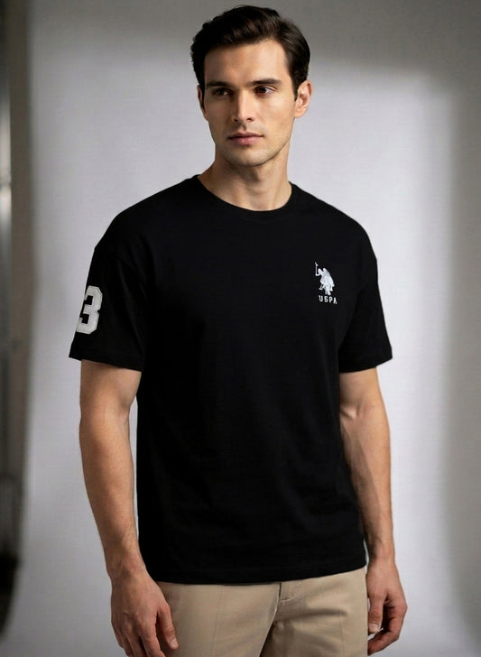 CTS5- U.S.P RELAX FIT PREMIUM COTTON T SHIRT "BLACK"