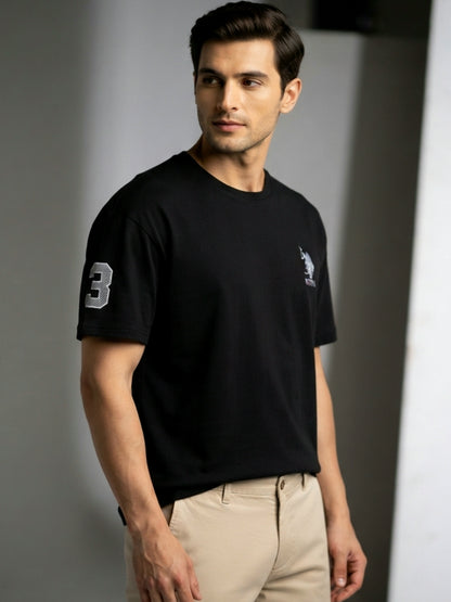 CTS5- U.S.P RELAX FIT PREMIUM COTTON T SHIRT "BLACK"