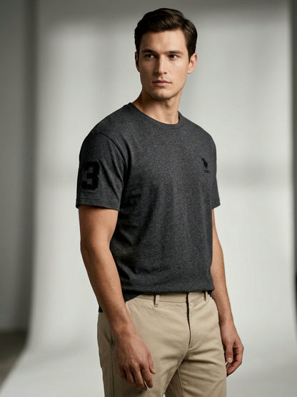 CTS5- U.S.P RELAX FIT PREMIUM COTTON T SHIRT "CHARCOAL"