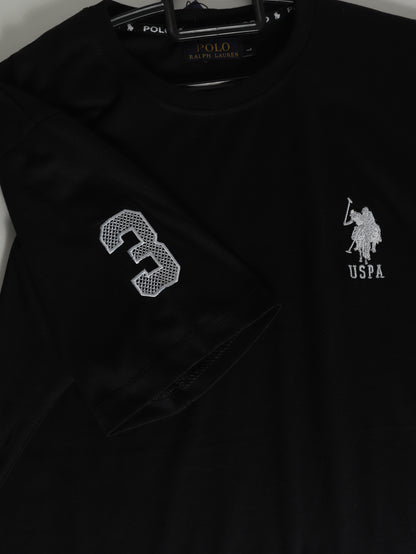 CTS5- U.S.P RELAX FIT PREMIUM COTTON T SHIRT "BLACK"