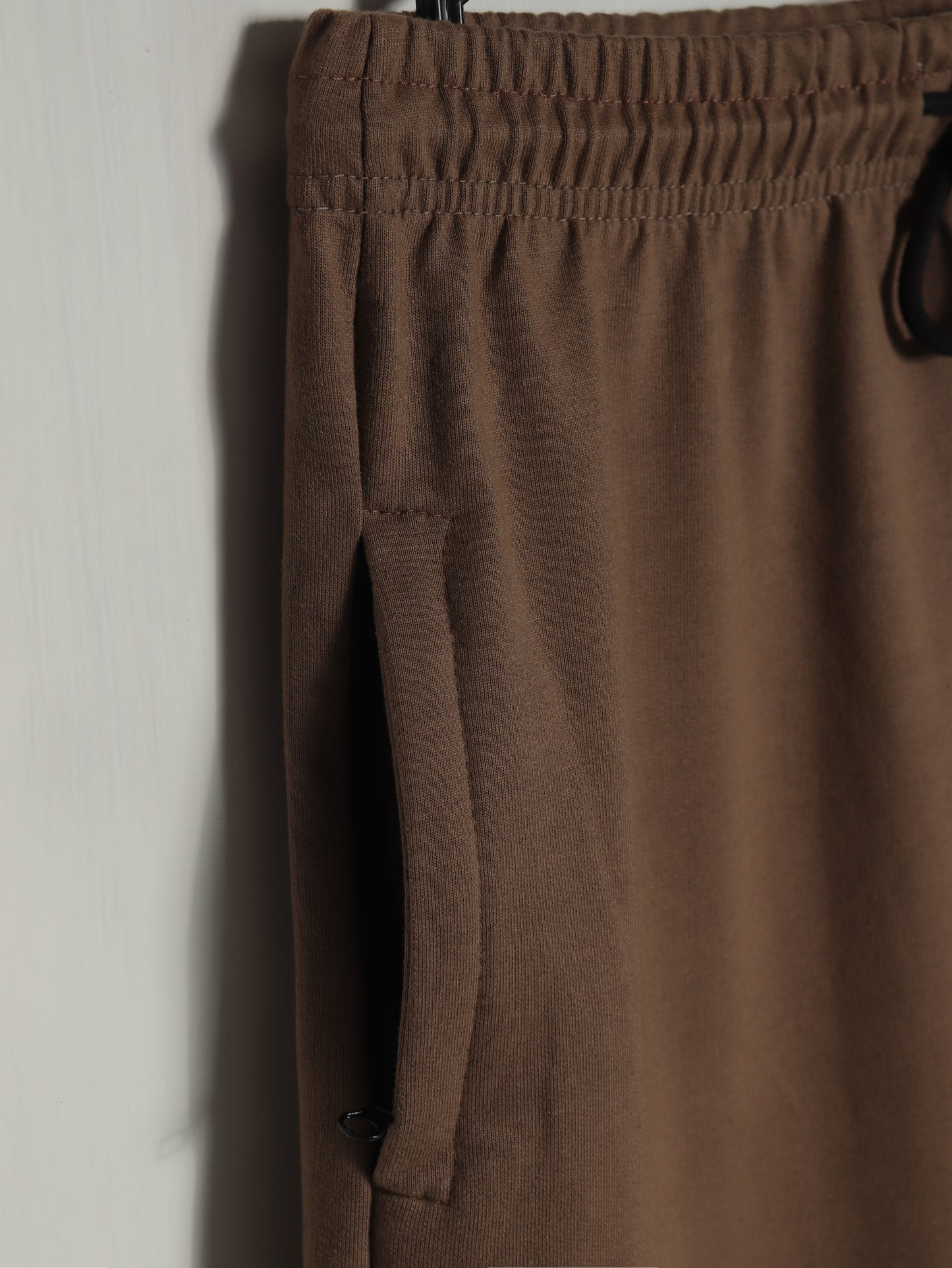 TR329-B- PRLN COTTON TERRY BACK POCKET TROUSER "MID BROWN"