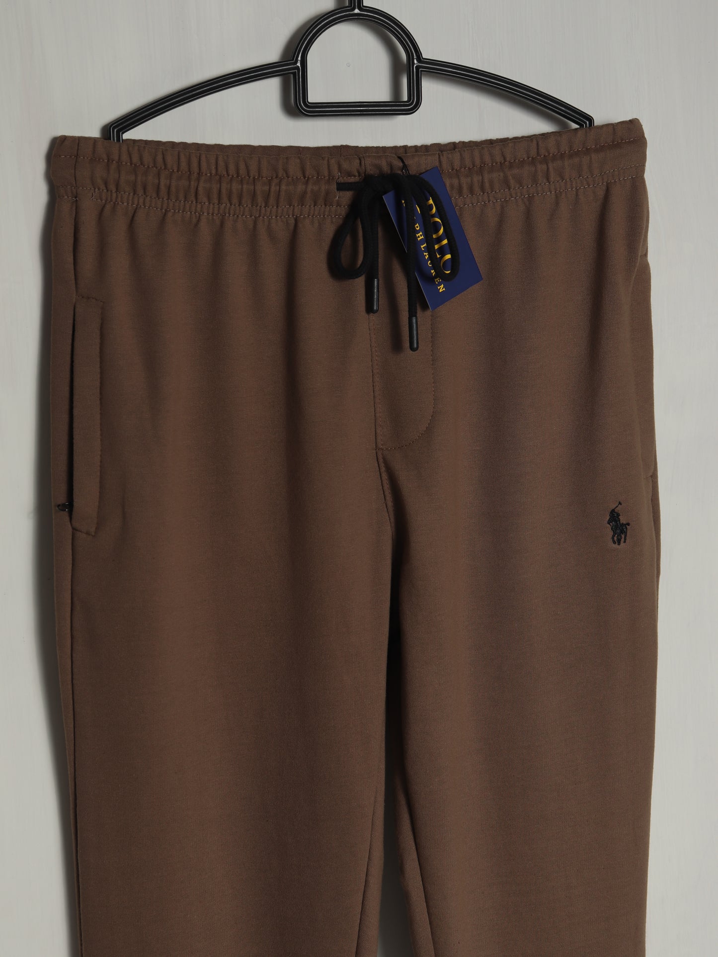 TR329-B- PRLN COTTON TERRY BACK POCKET TROUSER "MID BROWN"