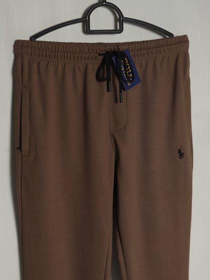 TR329-B- PRLN COTTON TERRY BACK POCKET TROUSER "MID BROWN"
