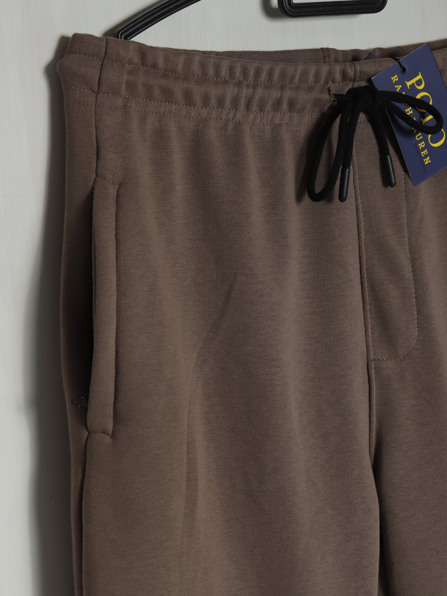 TR329-B- PRLN COTTON TERRY BACK POCKET TROUSER "COFFEE BROWN"
