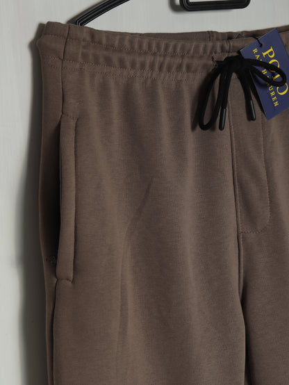 TR329-B- PRLN COTTON TERRY BACK POCKET TROUSER "COFFEE BROWN"