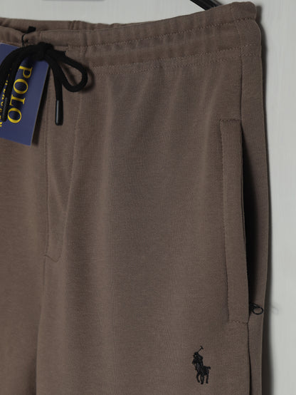 TR329-B- PRLN COTTON TERRY BACK POCKET TROUSER "COFFEE BROWN"