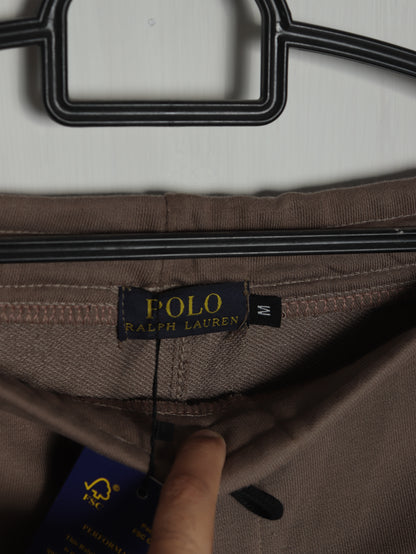 TR329-B- PRLN COTTON TERRY BACK POCKET TROUSER "COFFEE BROWN"